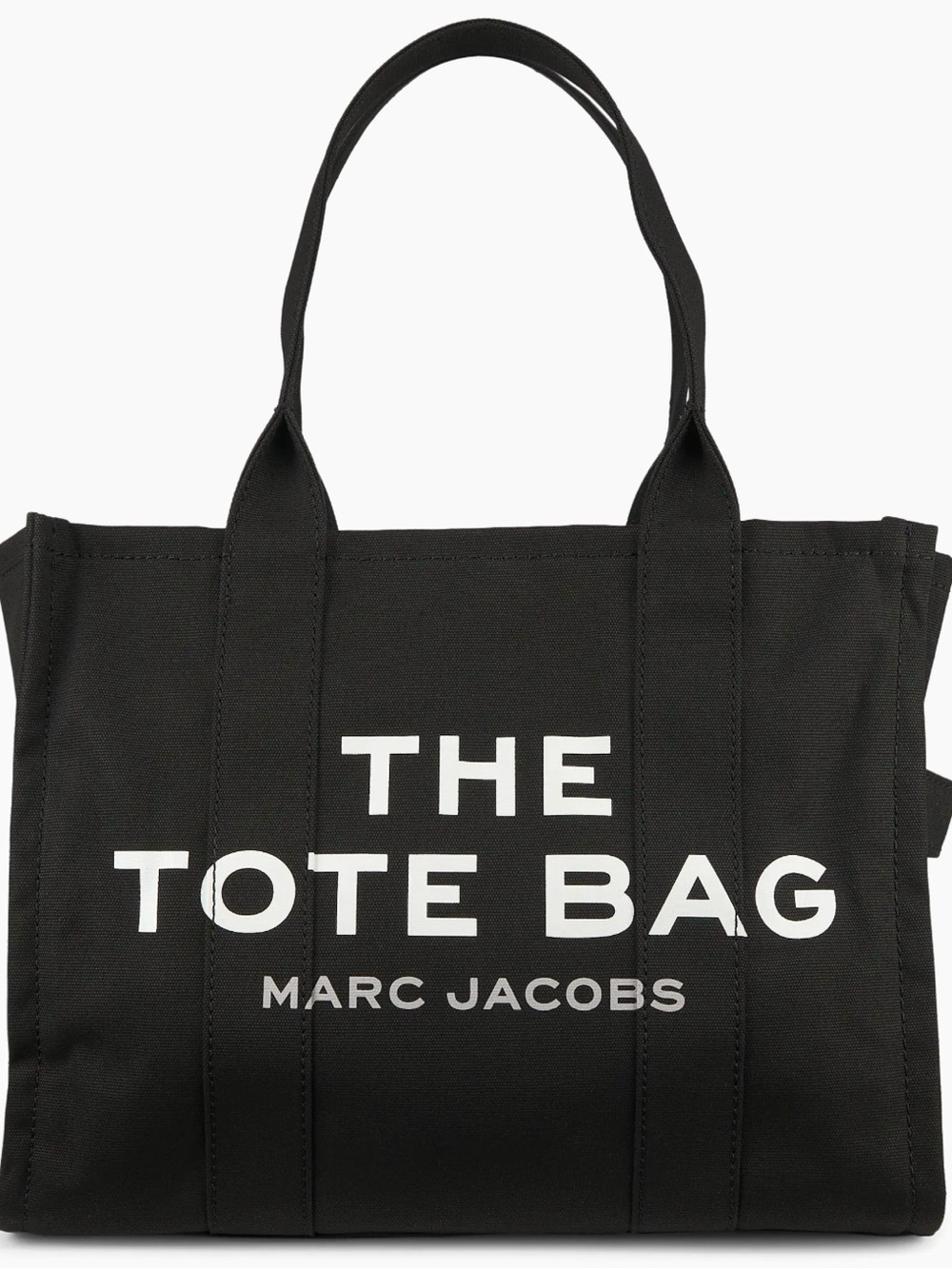 Marc Jacobs Black Canvas Tote with White Logo